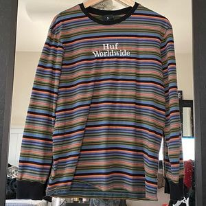 Huf Long sleeve multi colored striped tee